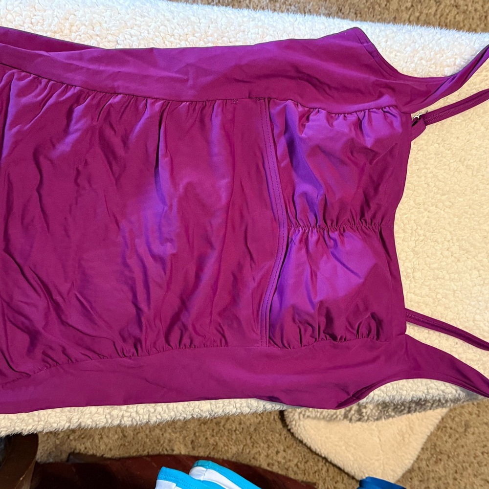 Lands' End Purple Tankini  Swim top